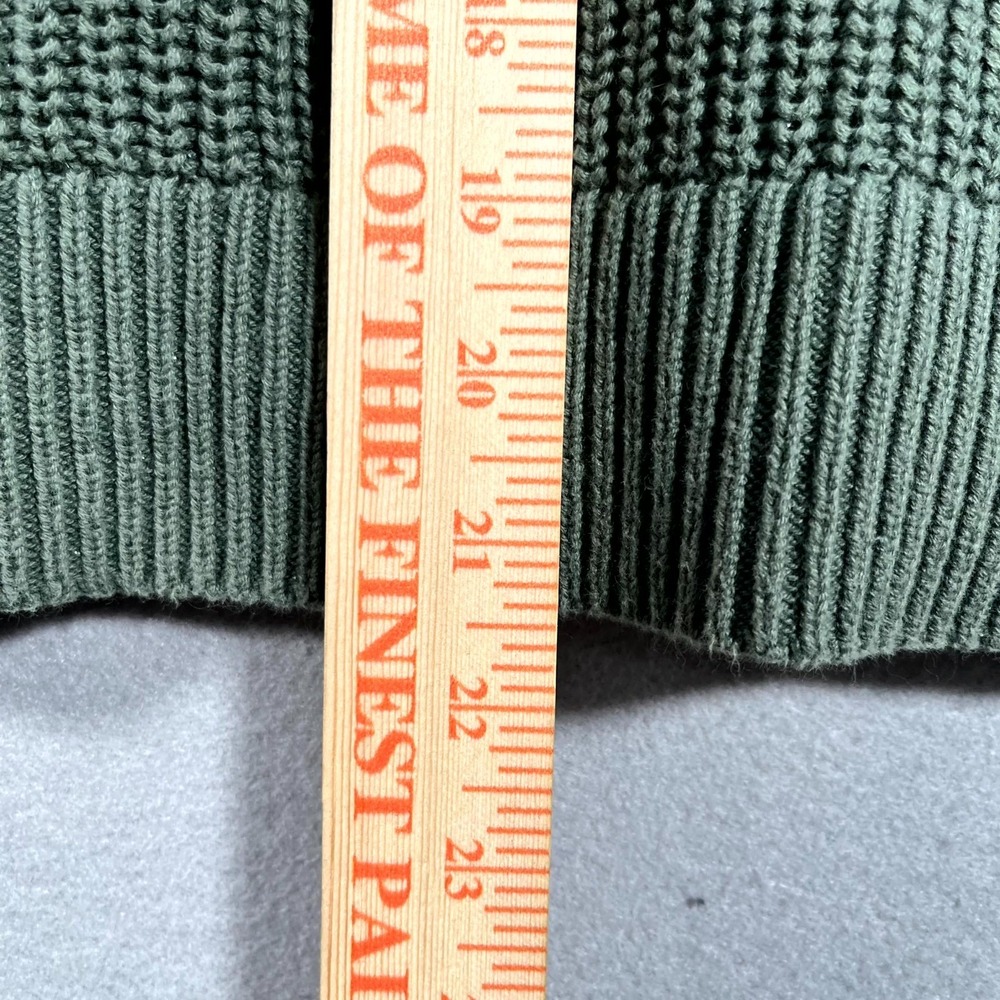Gap‎ Cardigan Sweater Womens Medium Green Shaker Stitch Pockets Winter Wear - Picture 4 of 6